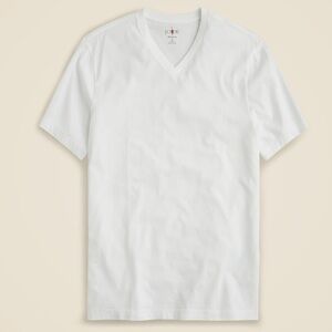 J crew mens broken in vneck tee shirt white